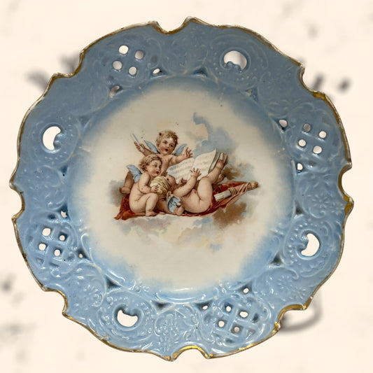 Plato de porcelana Austriaca antiguo S. XIX