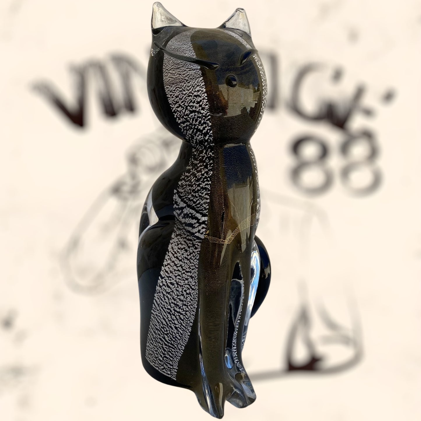 Gato de cristal de Murano de Vincenzo & Carlo Nason