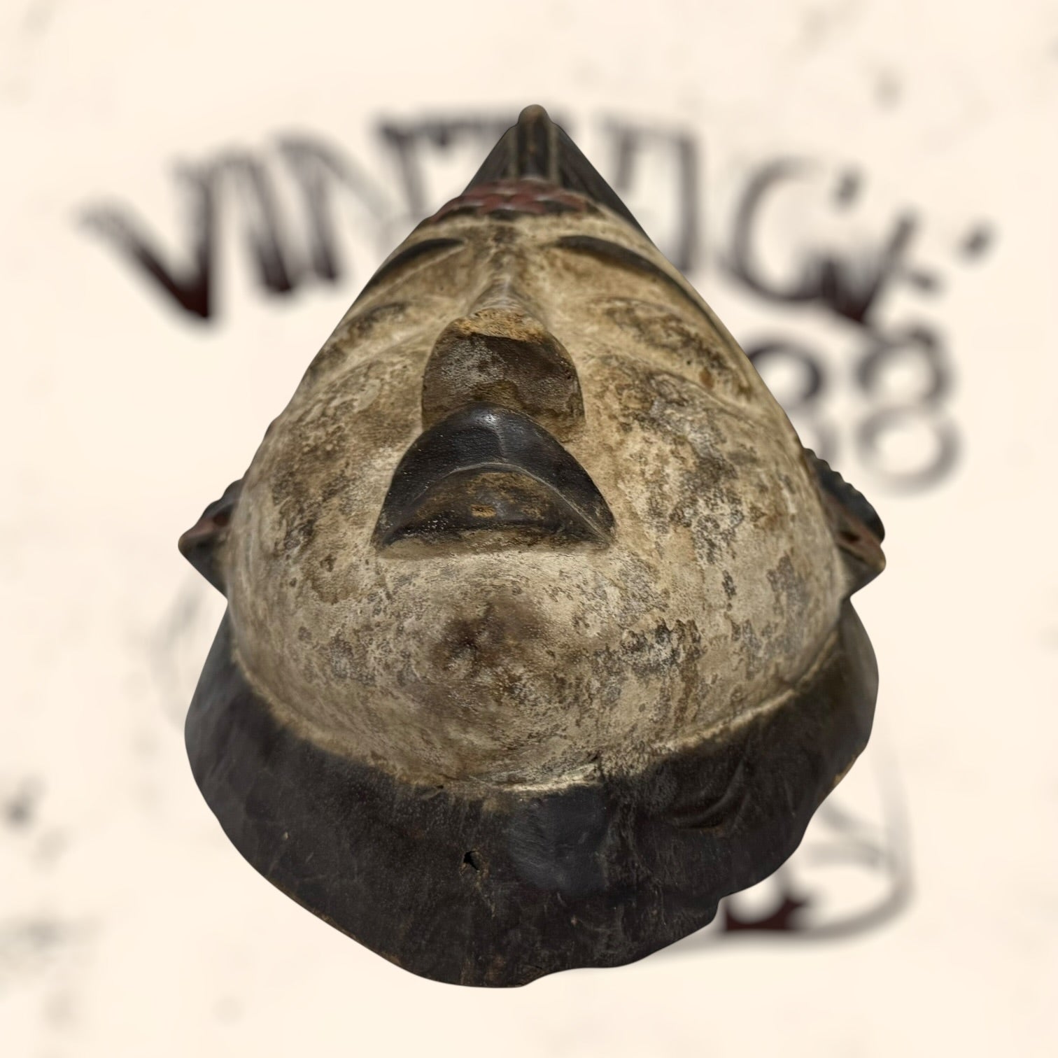 Máscara tribal Puru vintage