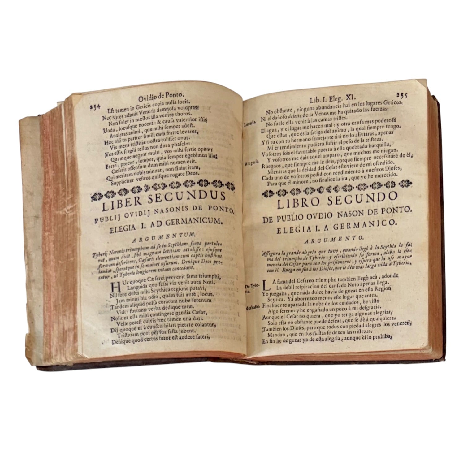 Libro Comento de P. Ovidio Nasón a los libros de Tristes y Ponto de 1733