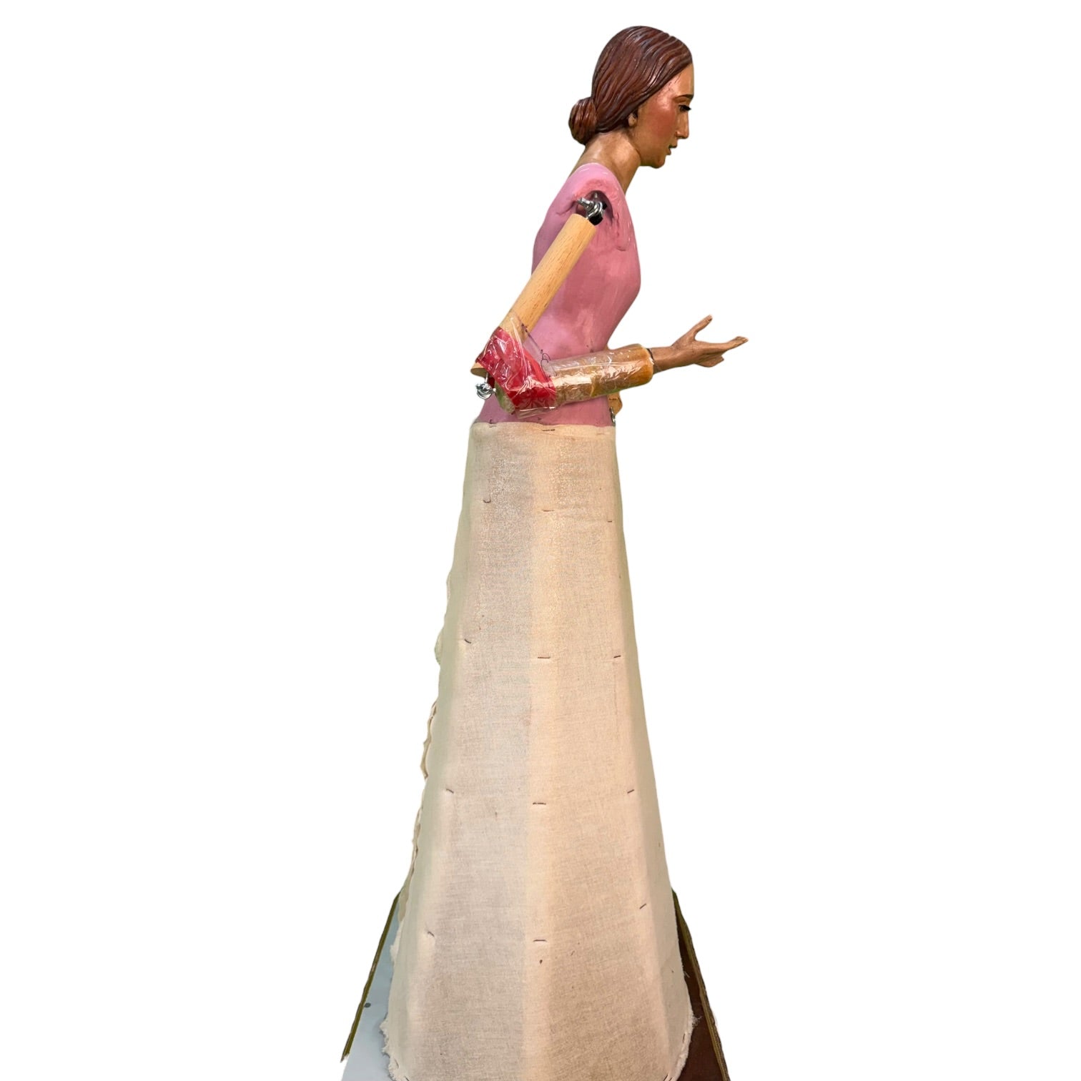 Virgen de vestir policromada de E. G. Francés de gran tamaño