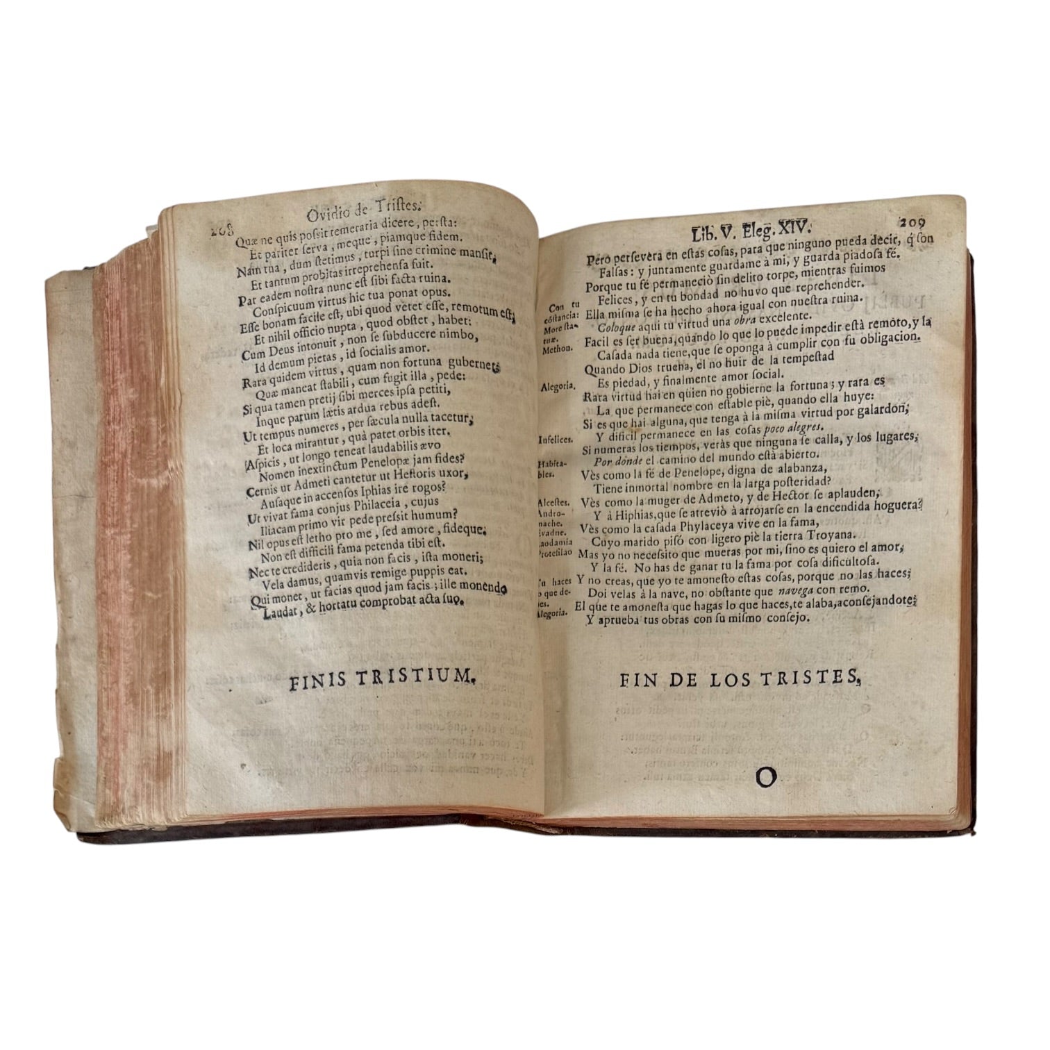 Libro Comento de P. Ovidio Nasón a los libros de Tristes y Ponto de 1733