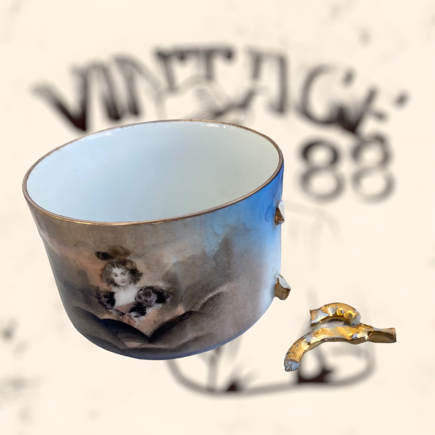 Juego de Té de porcelana Limoges (Albert Pillivuyt) S. XIX