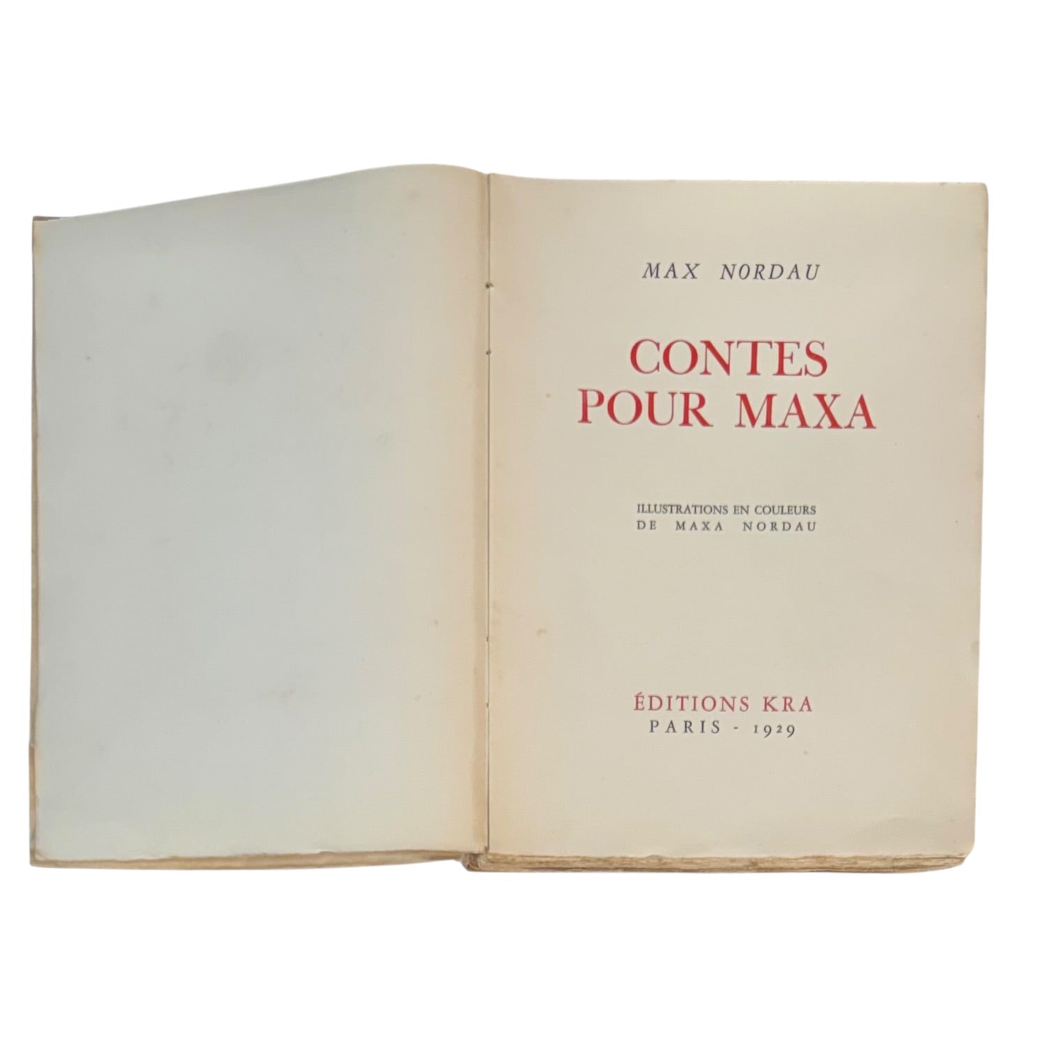 Libro Contes pour Maxa del año 1929