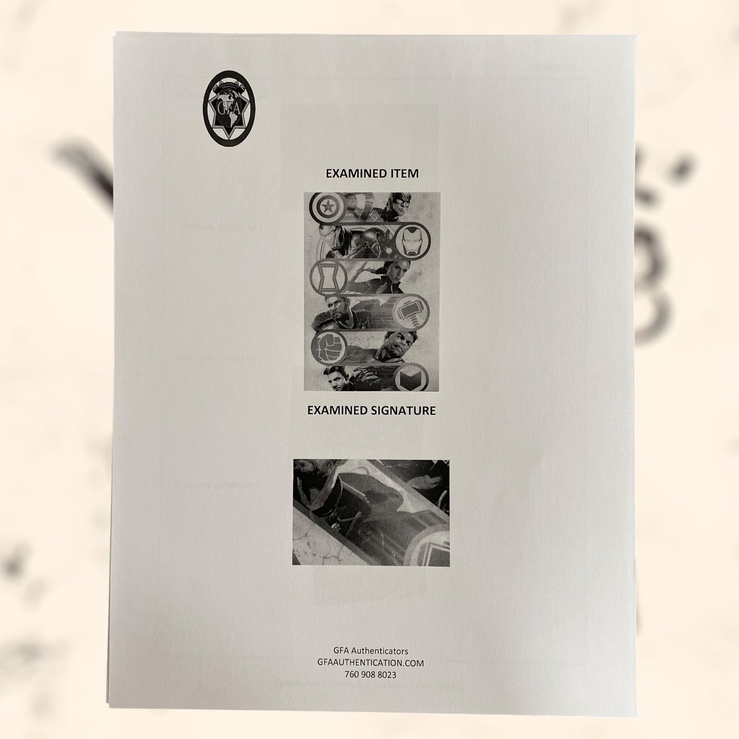 Impresión fotográfica de la película de Los Vengadores firmada por Jude Law con certificado de autenticidad