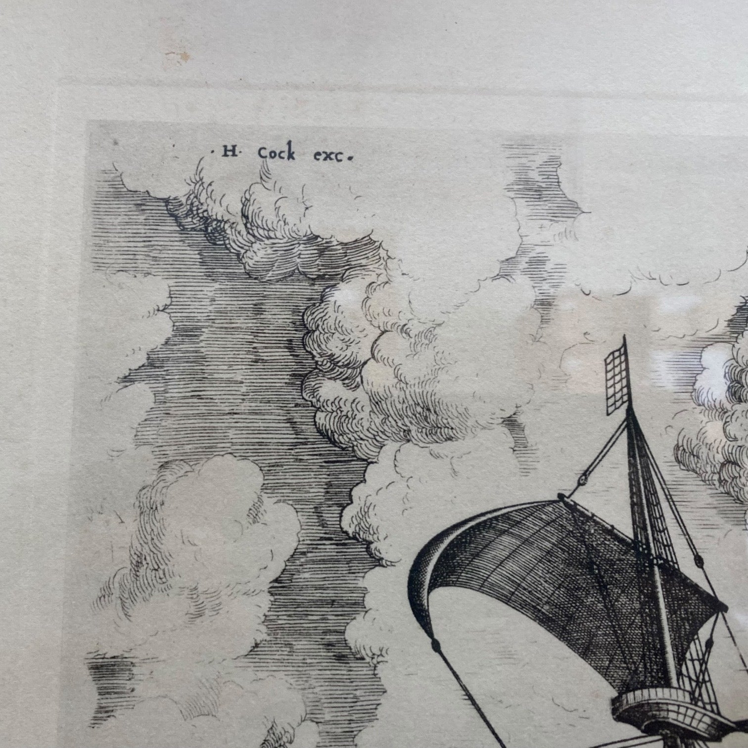 Pareja de grabados Navíos de guerra de Pieter Bruegel antiguos