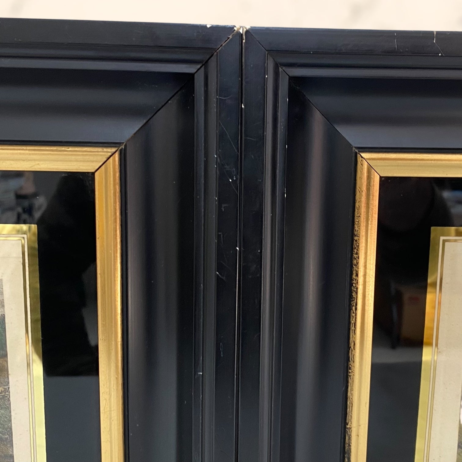 Pareja de grabados coloreados de Richard Barrett Davis antiguos