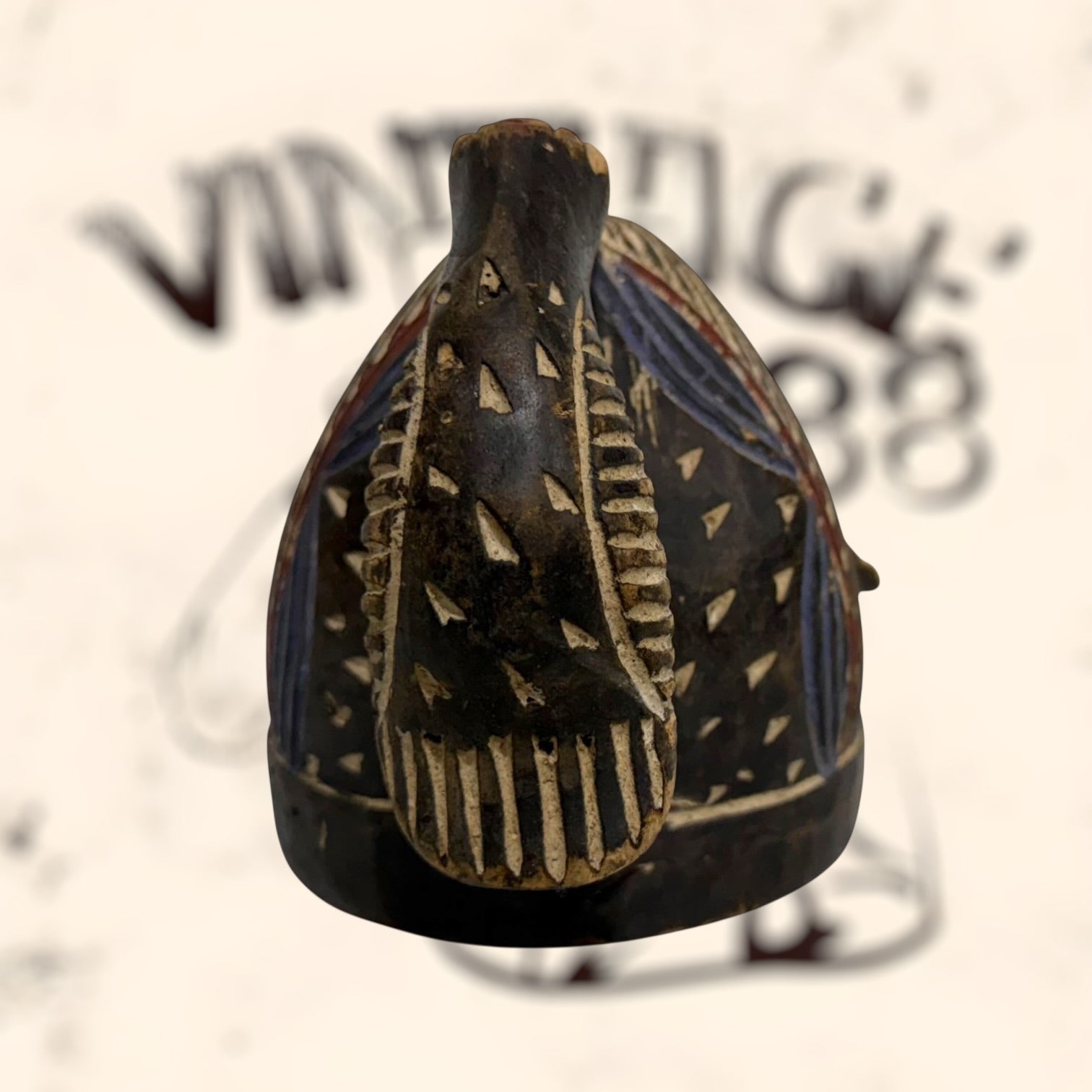 Máscara tribal Kifwebe Africana vintage