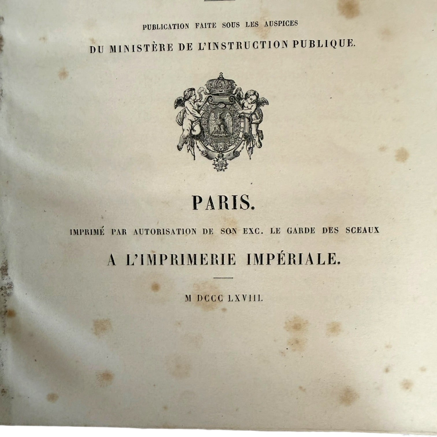 Libro Recueil de Rapports Francés de 1868