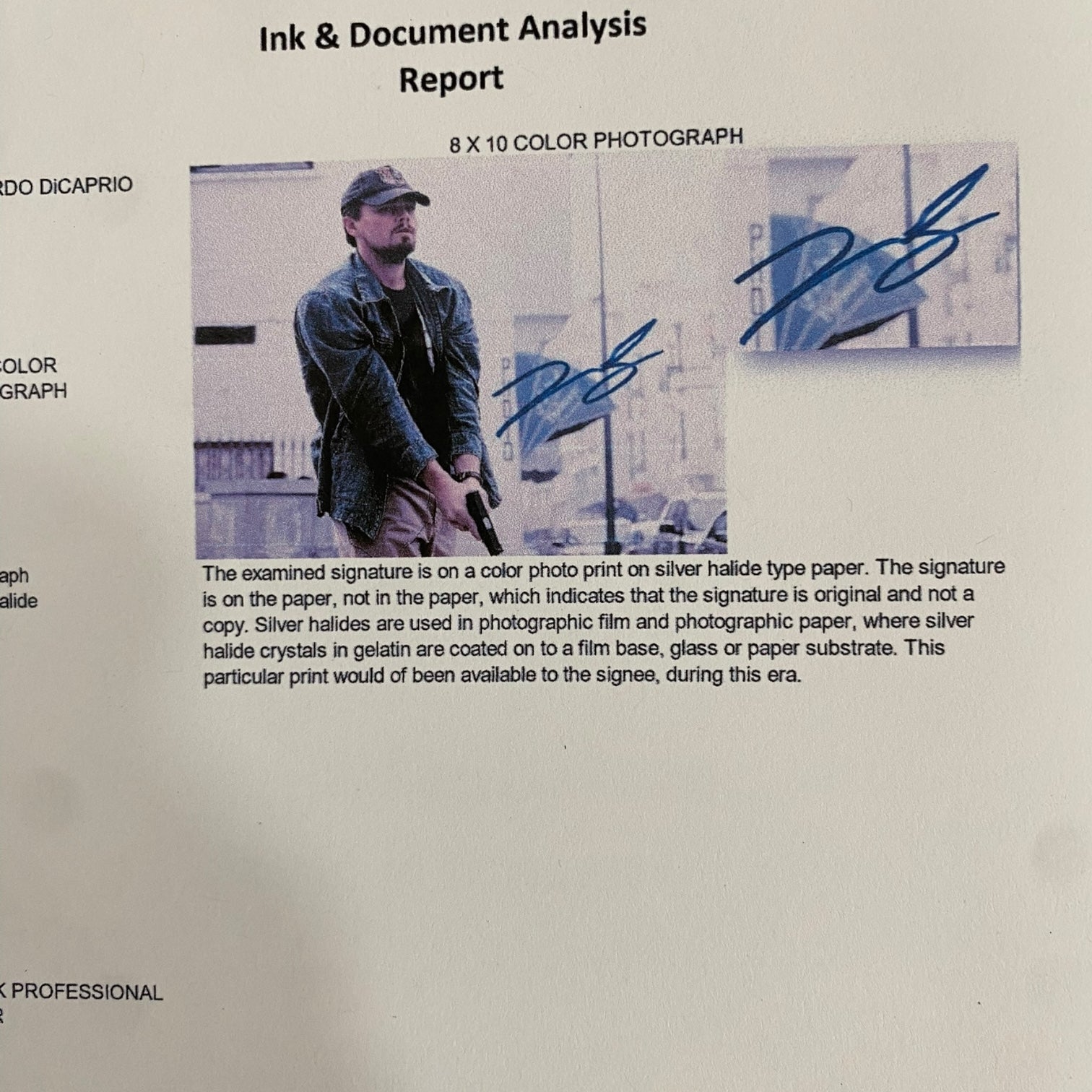 Fotografía firmada de Leonardo DiCaprio con certificado de autenticidad