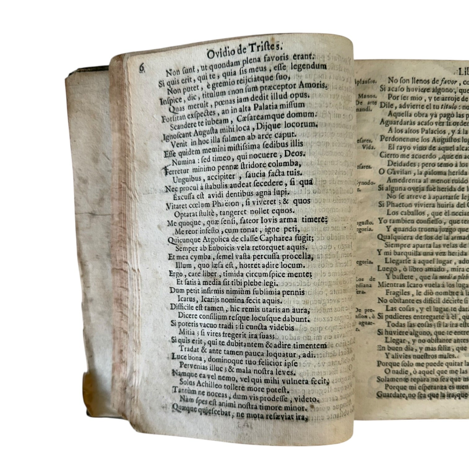 Libro Comento de P. Ovidio Nasón a los libros de Tristes y Ponto de 1733