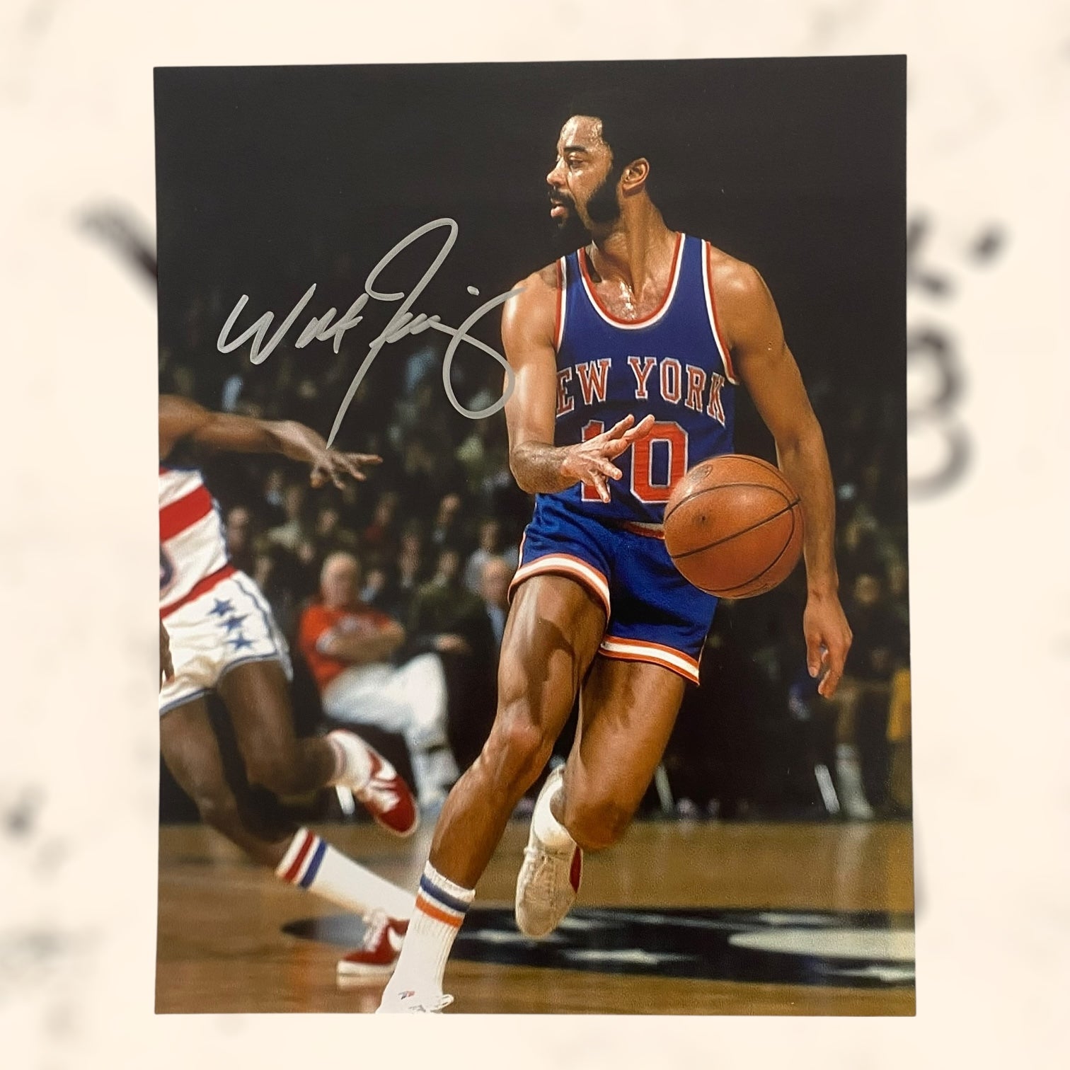 Fotografía firmada de Walt Frazier con certificado de autenticidad