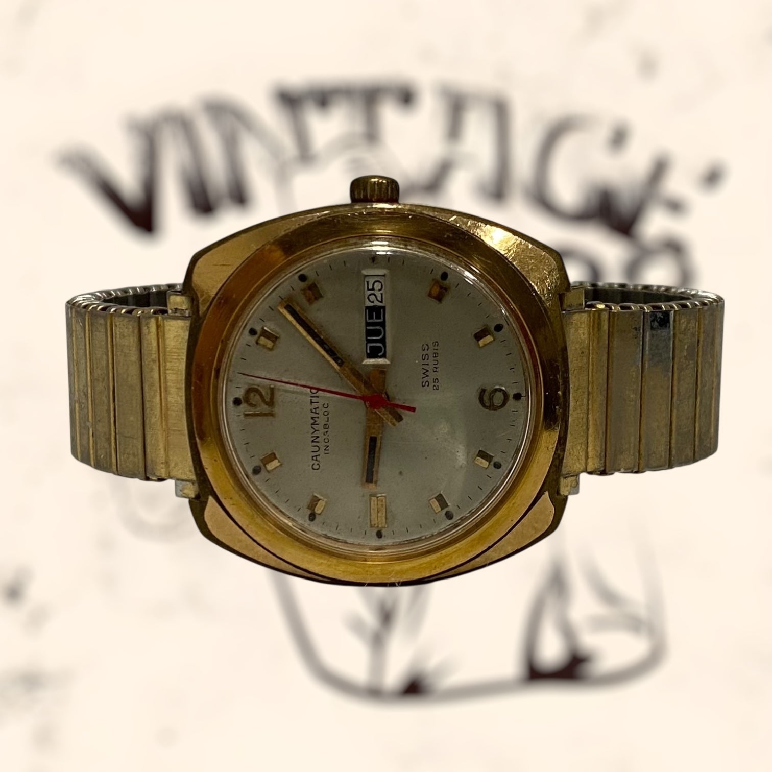 Reloj Caunymatic Suizo vintage