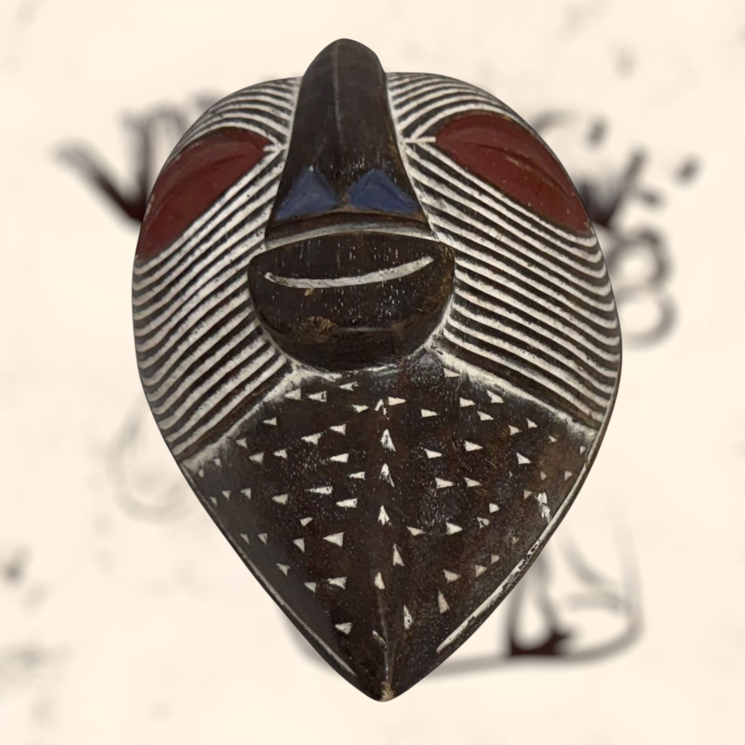 Máscara tribal Songye Africana vintage