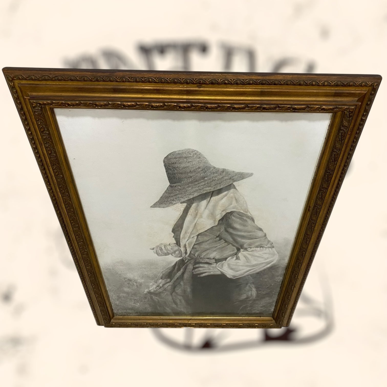 Carboncillo sobre tabla de Ramón Rizo de gran tamaño