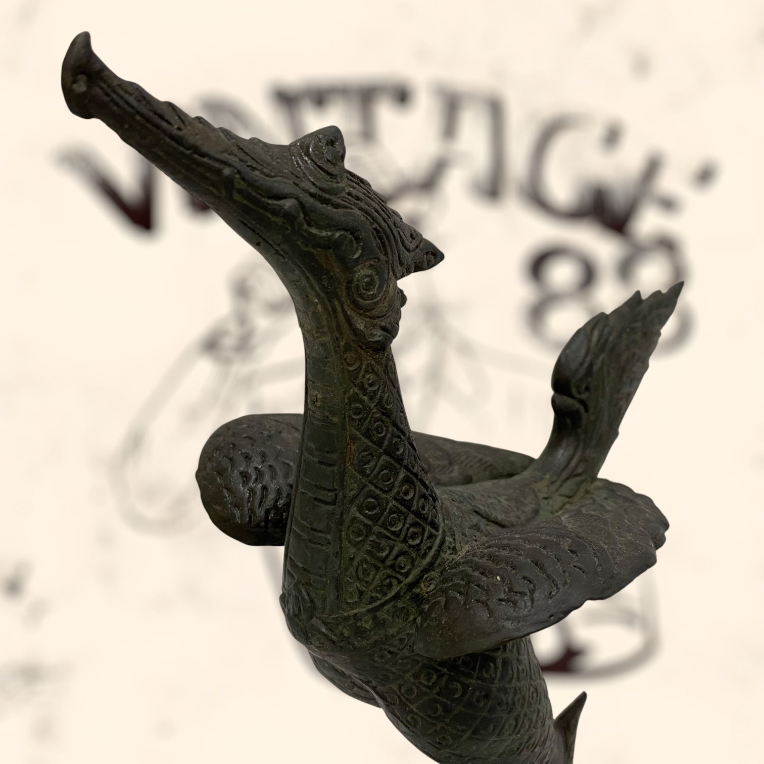 Ave Fénix Tailandés de bronce antiguo