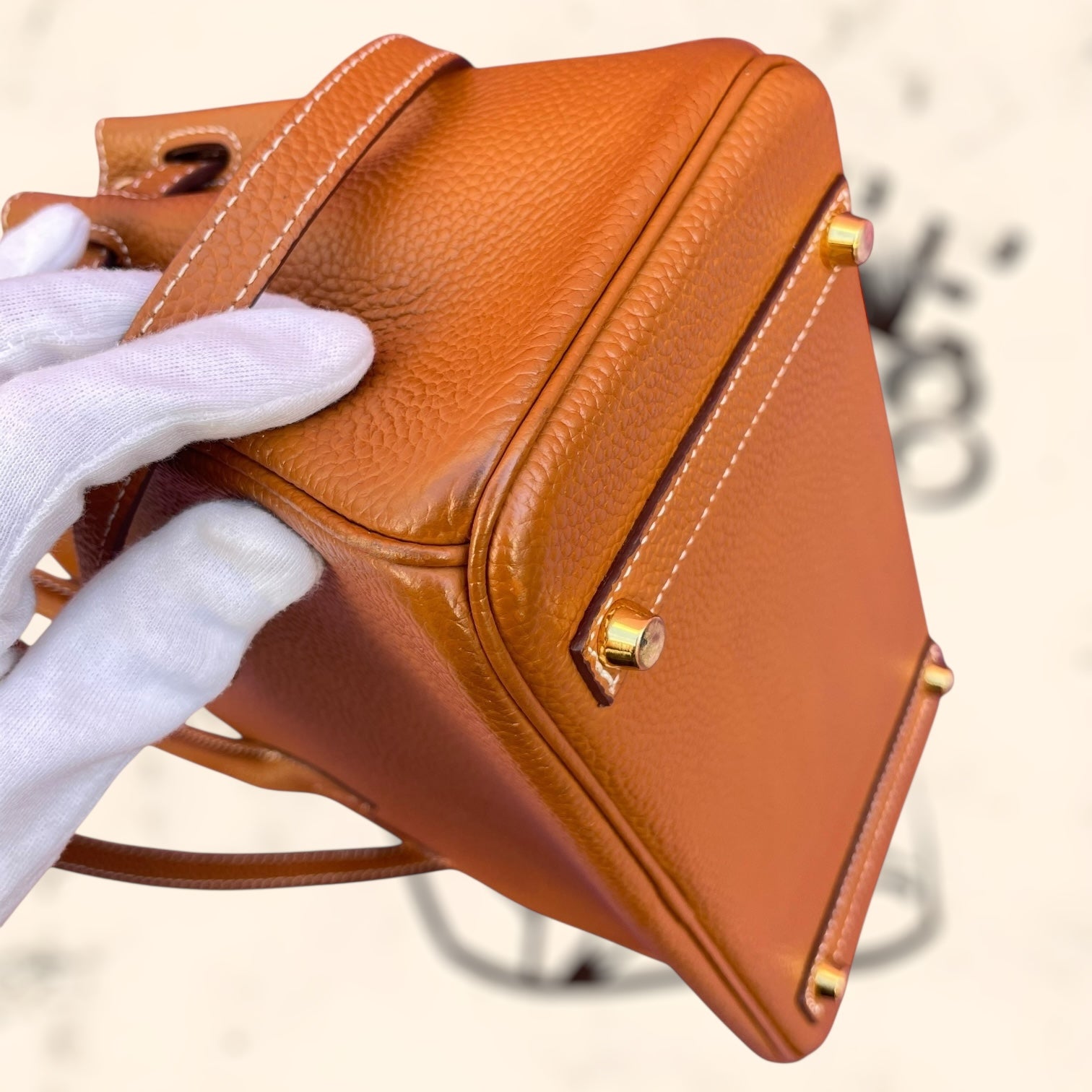 Bolso de piel marrón