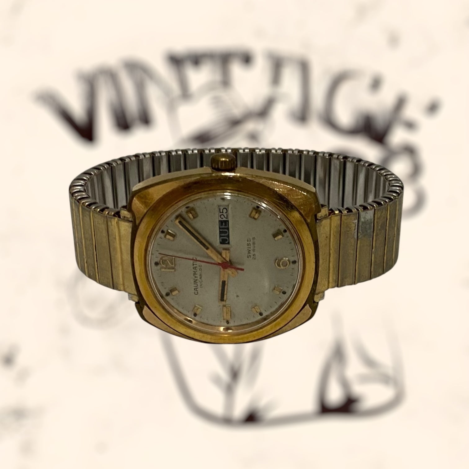 Reloj Caunymatic Suizo vintage