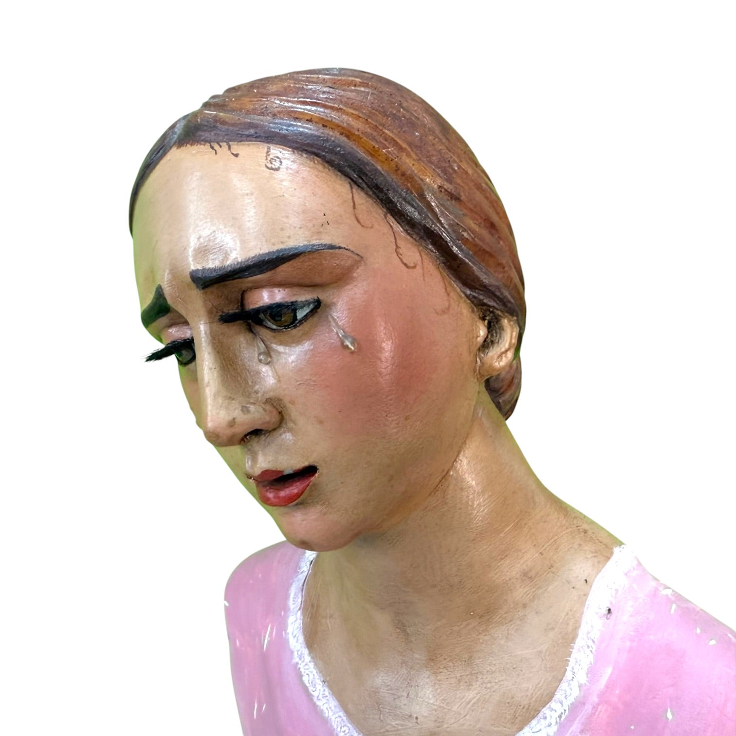 Virgen de vestir policromada de E. G. Francés de gran tamaño
