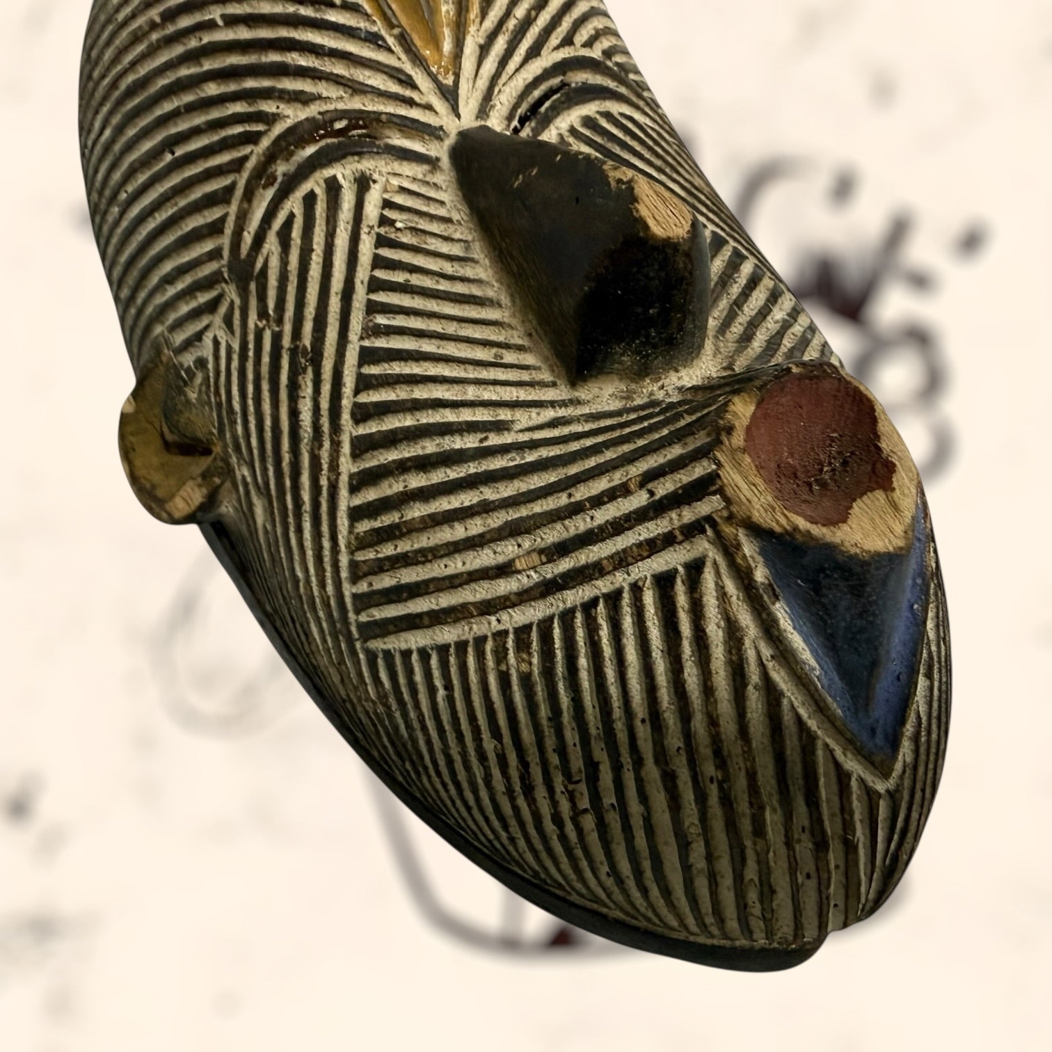 Máscara tribal Kifwebe Africana vintage