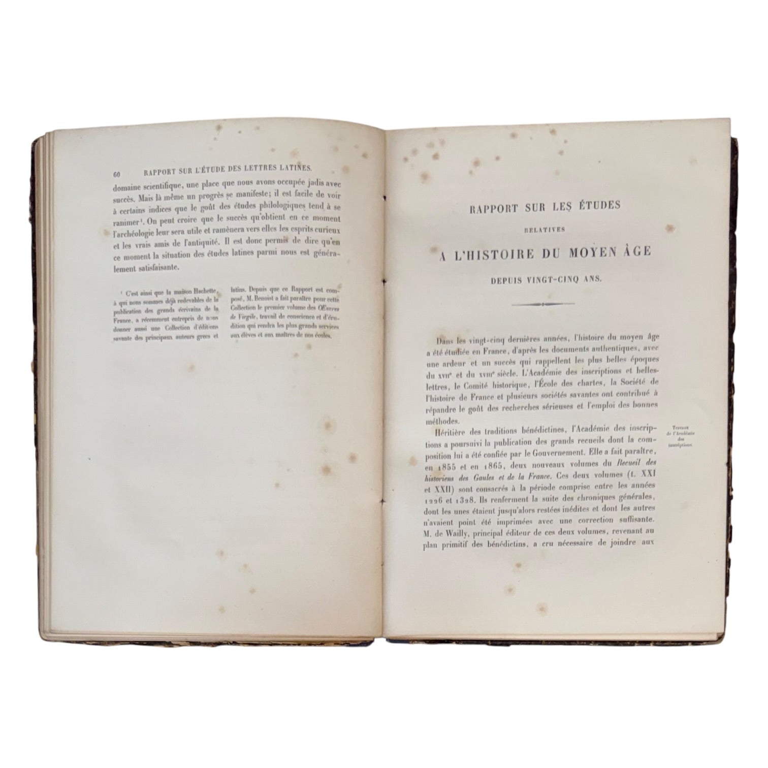 Libro Recueil de Rapports Francés de 1868