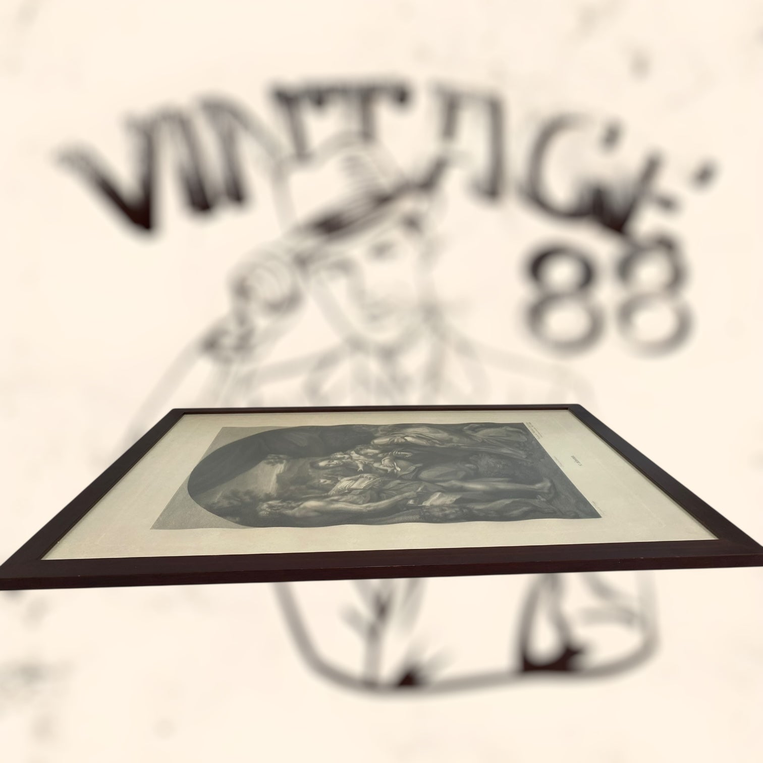 Grabado de la obra St. Jérome de Antonio Allegri (Correggio)