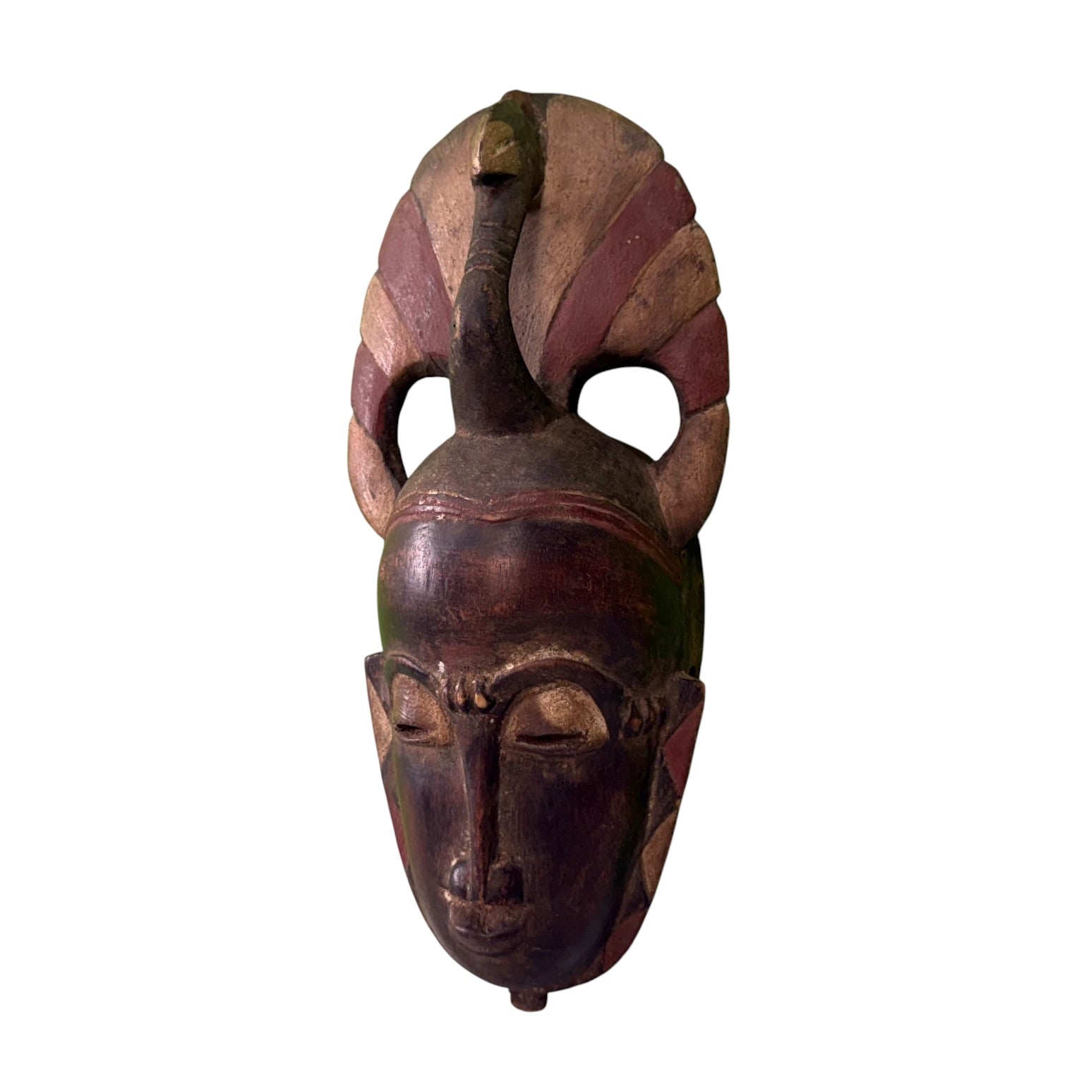 Pareja de máscaras tribales Guro Africanas vintage