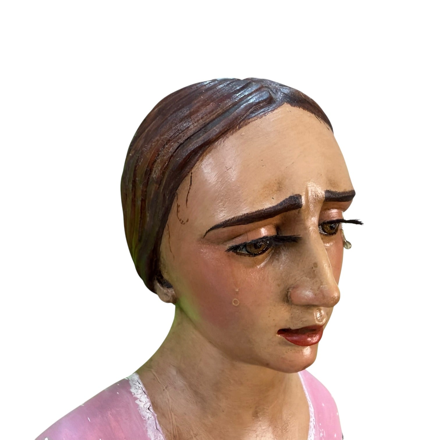 Virgen de vestir policromada de E. G. Francés de gran tamaño