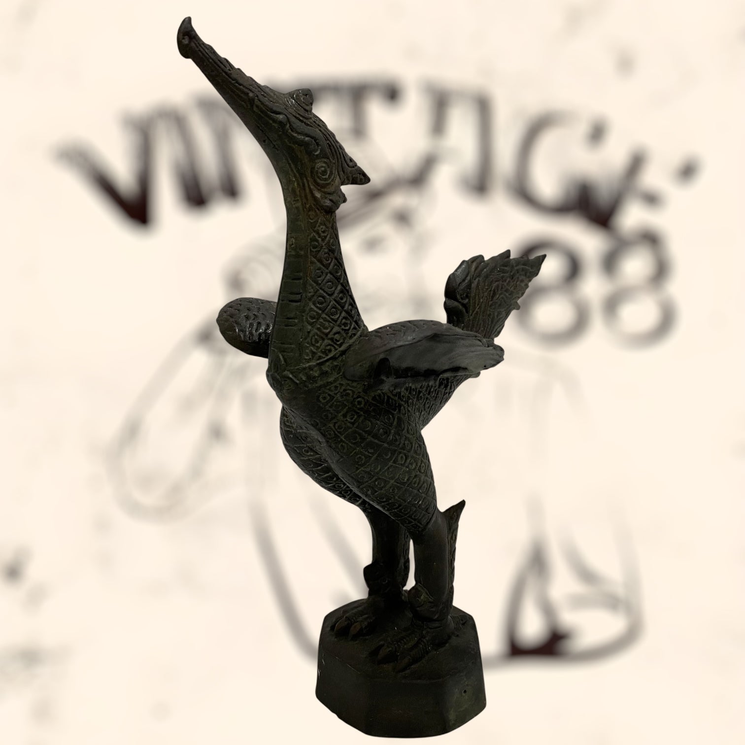 Ave Fénix Tailandés de bronce antiguo