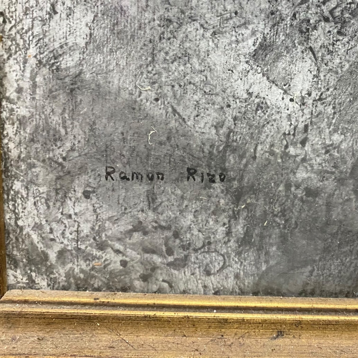 Carboncillo sobre tabla de Ramón Rizo de gran tamaño