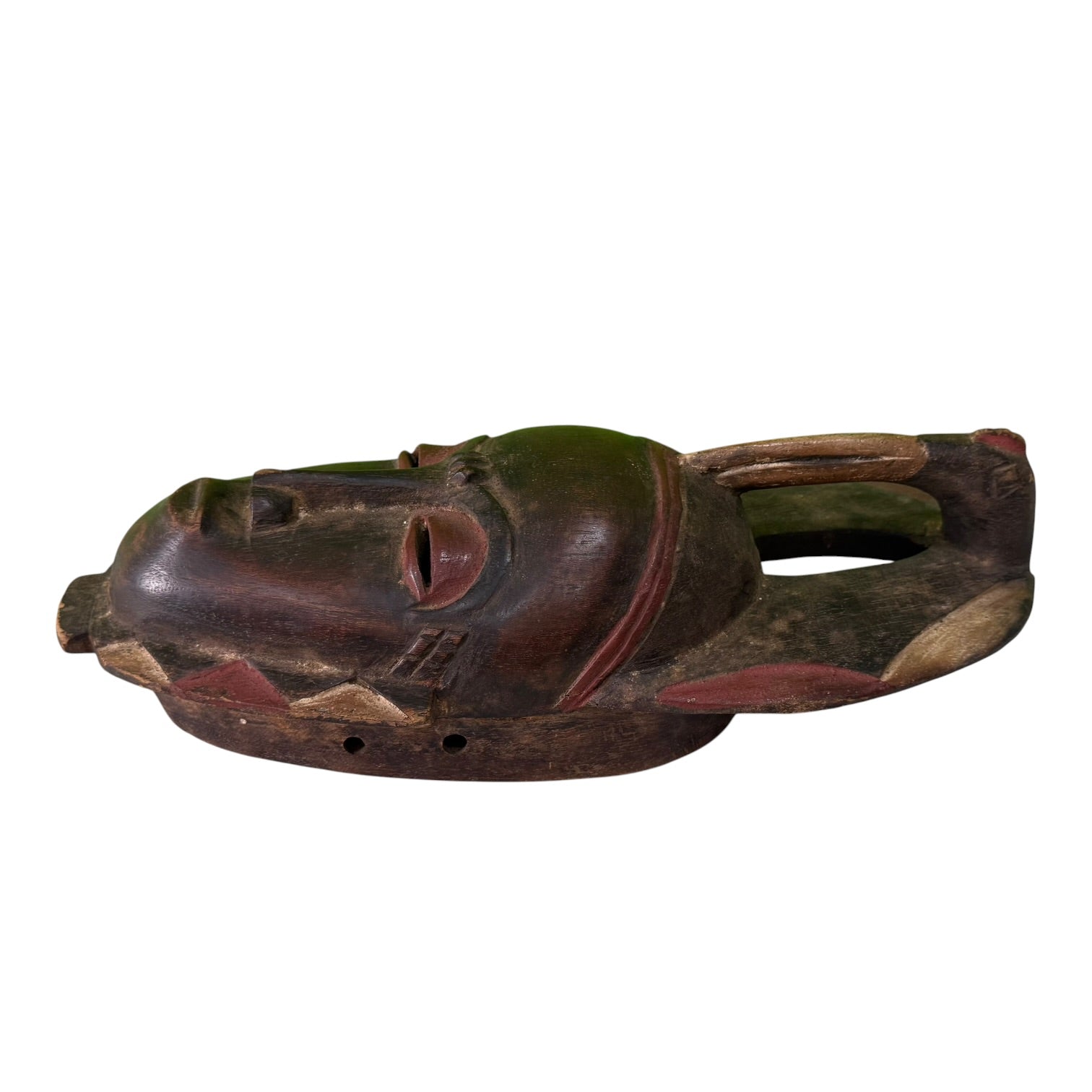 Pareja de máscaras tribales Guro Africanas vintage