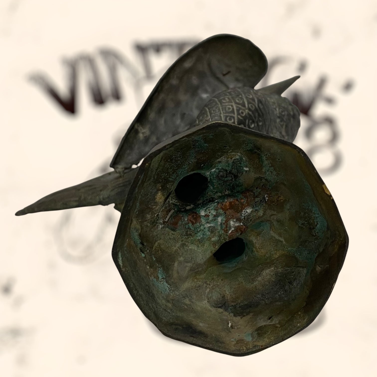 Ave Fénix Tailandés de bronce antiguo