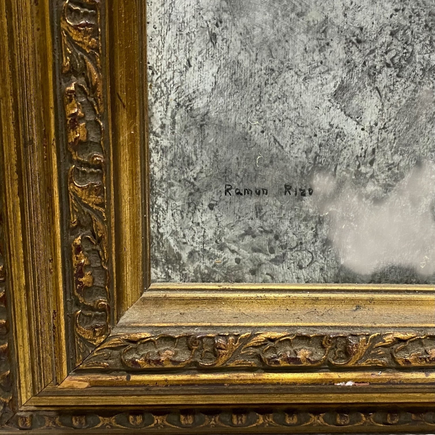 Carboncillo sobre tabla de Ramón Rizo de gran tamaño