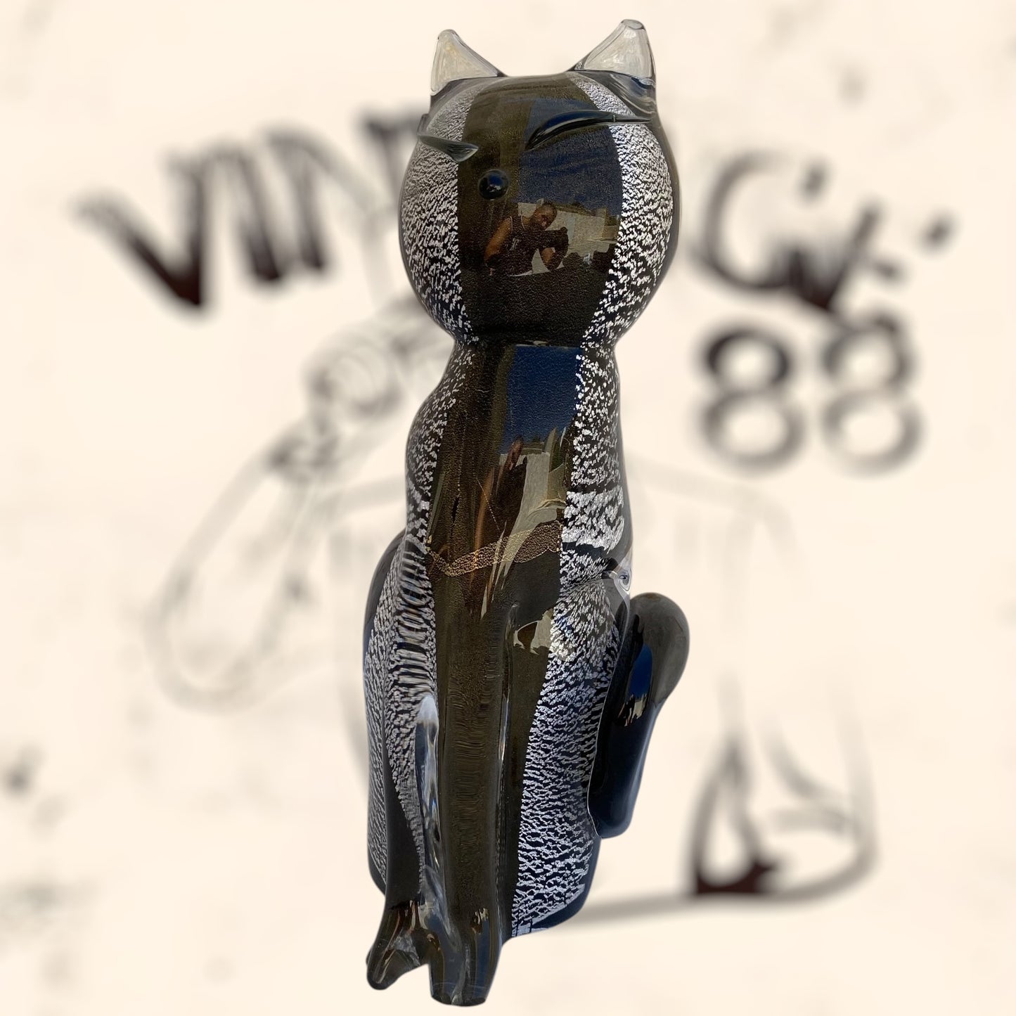 Gato de cristal de Murano de Vincenzo & Carlo Nason