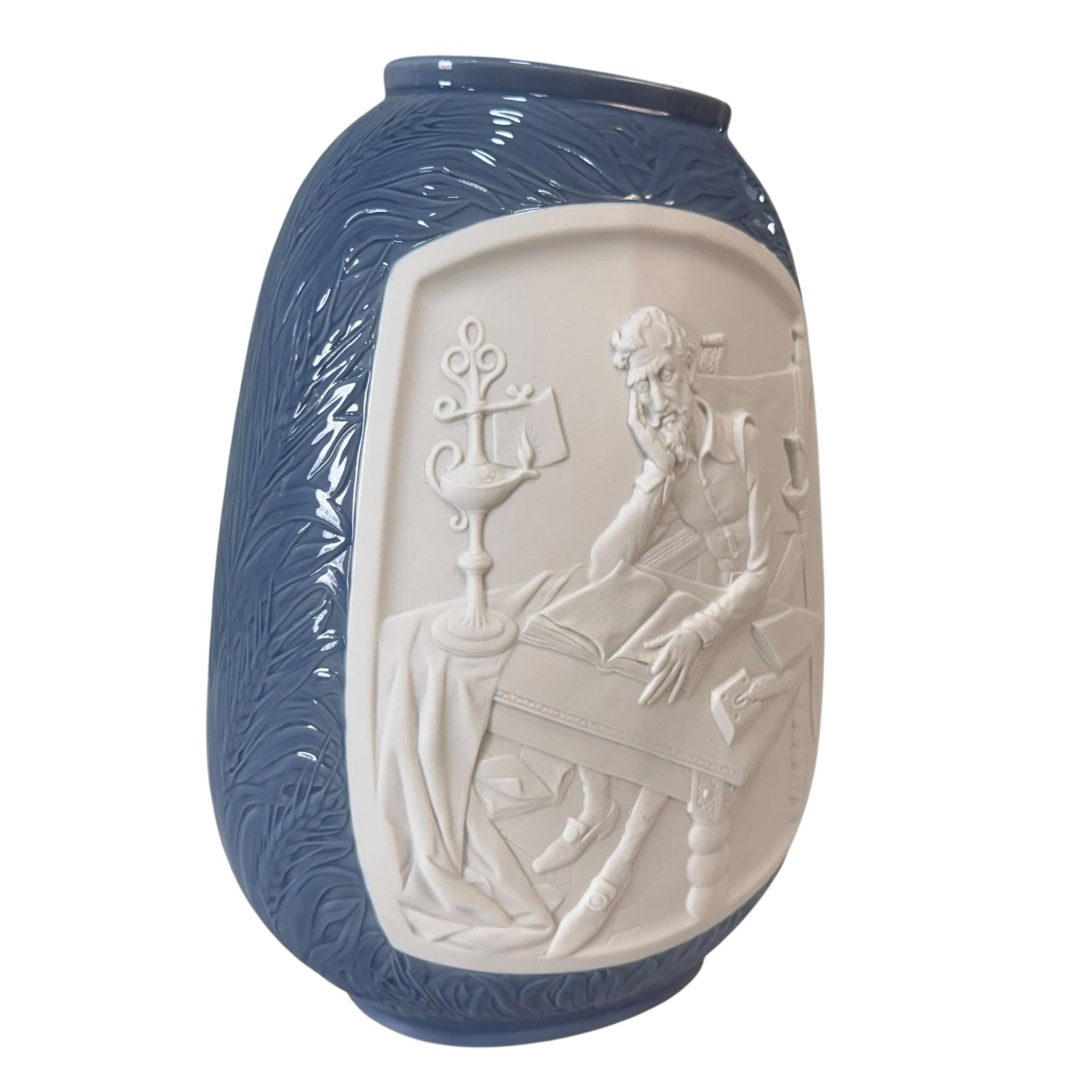 Jarrón Oval Don Quijote de porcelana Lladró