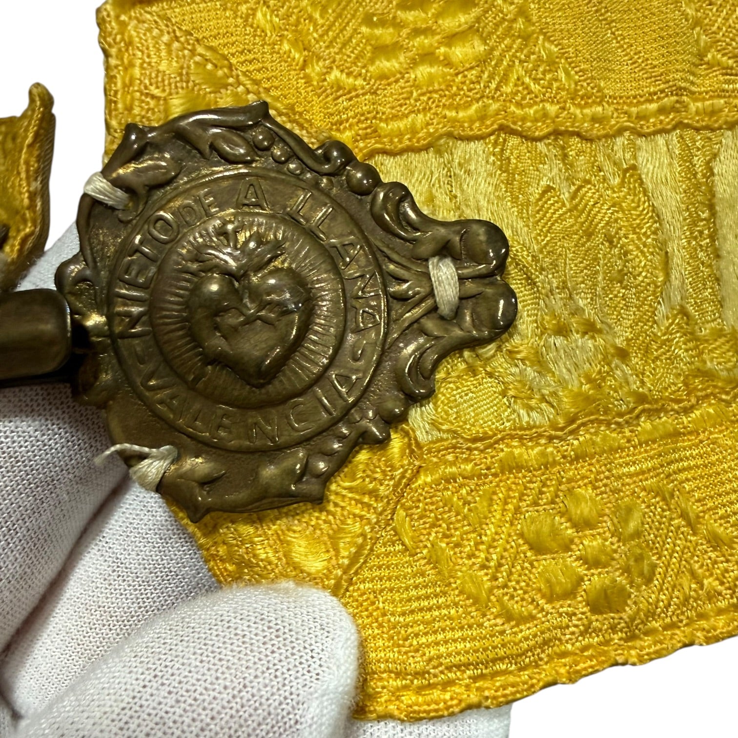 Capa Pluvial litúrgica de seda de Nieto de A. Llana antigua S.XIX