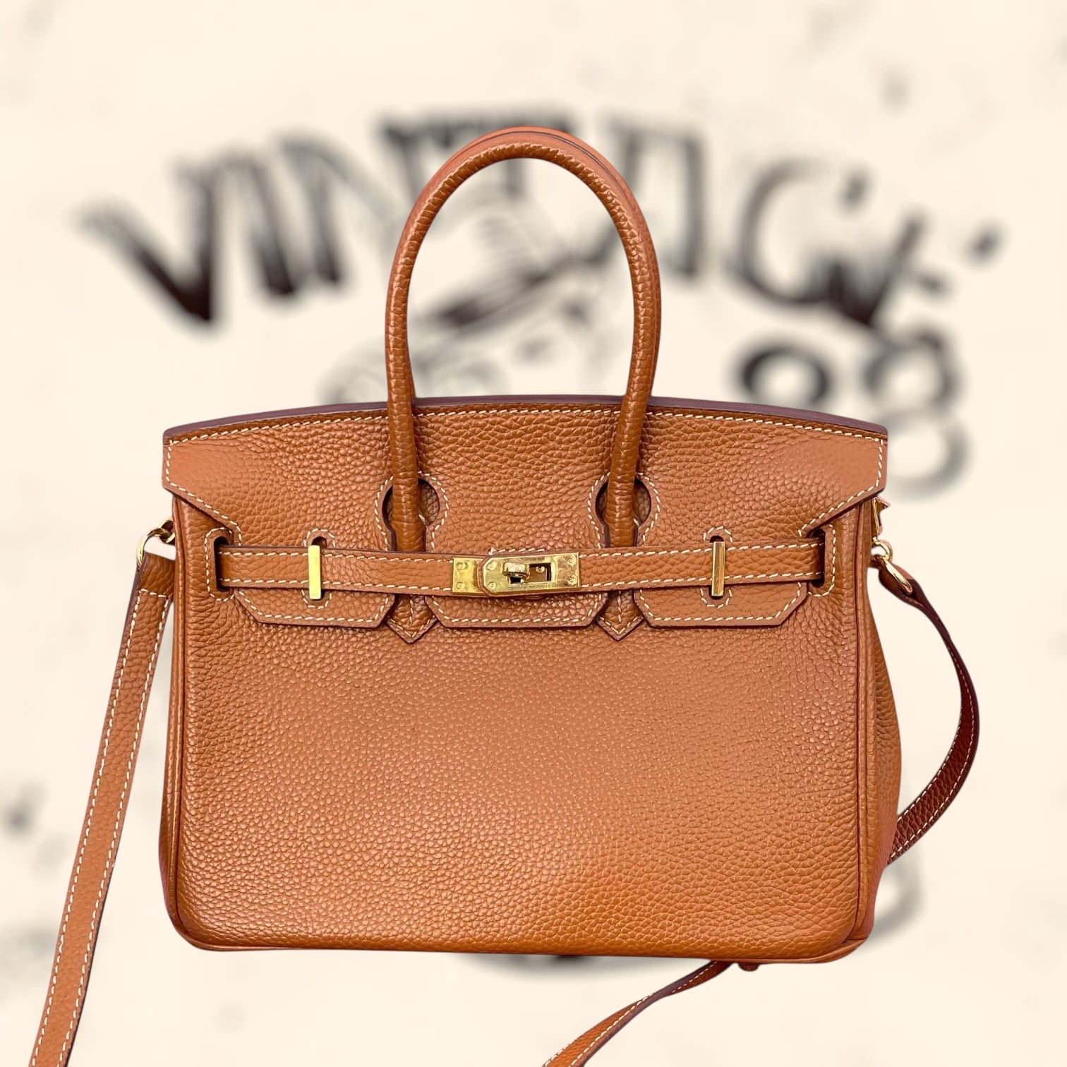 Bolso de piel marrón