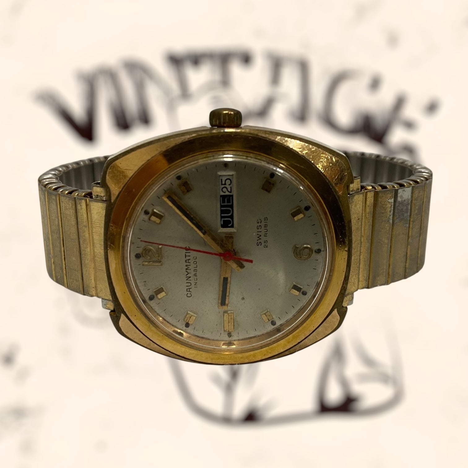 Reloj Caunymatic Suizo vintage