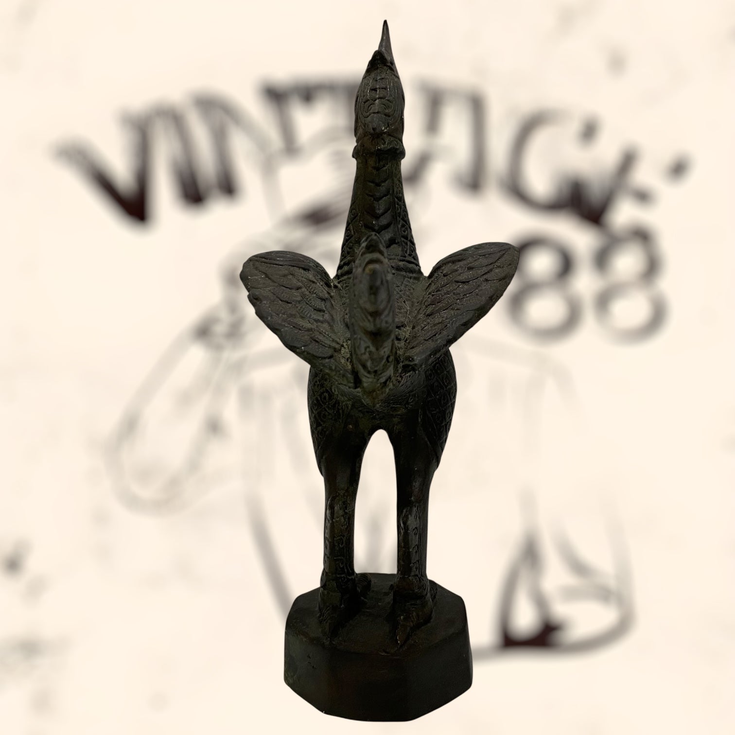 Ave Fénix Tailandés de bronce antiguo