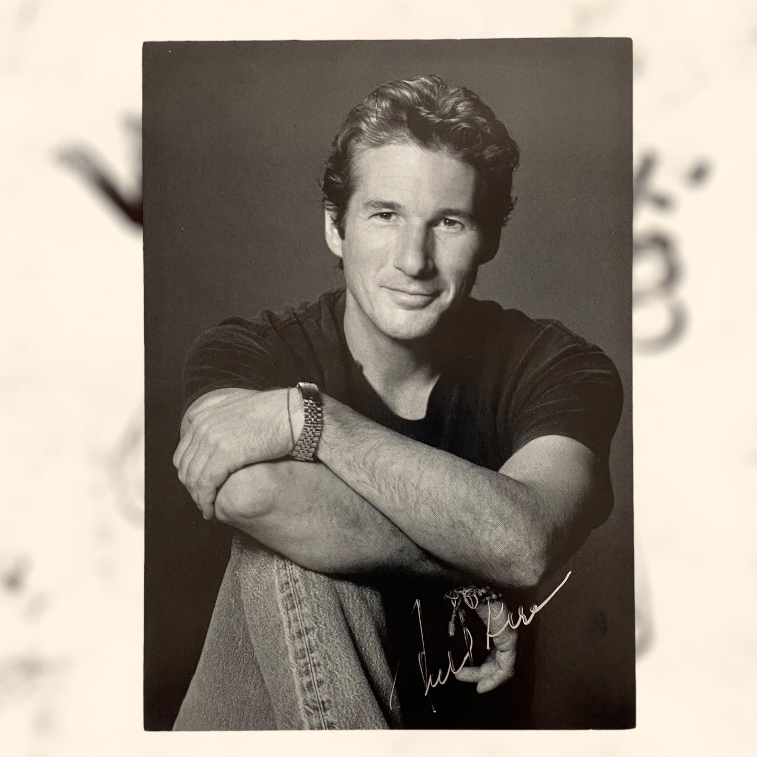Fotografía de Richard Gere con autógrafo original certificado