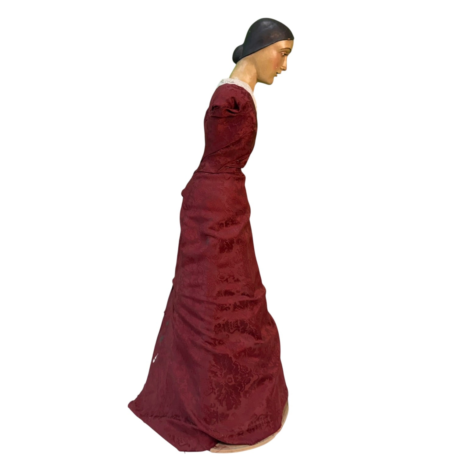 Virgen de vestir de terracota policromada de J. M. De la Rosa