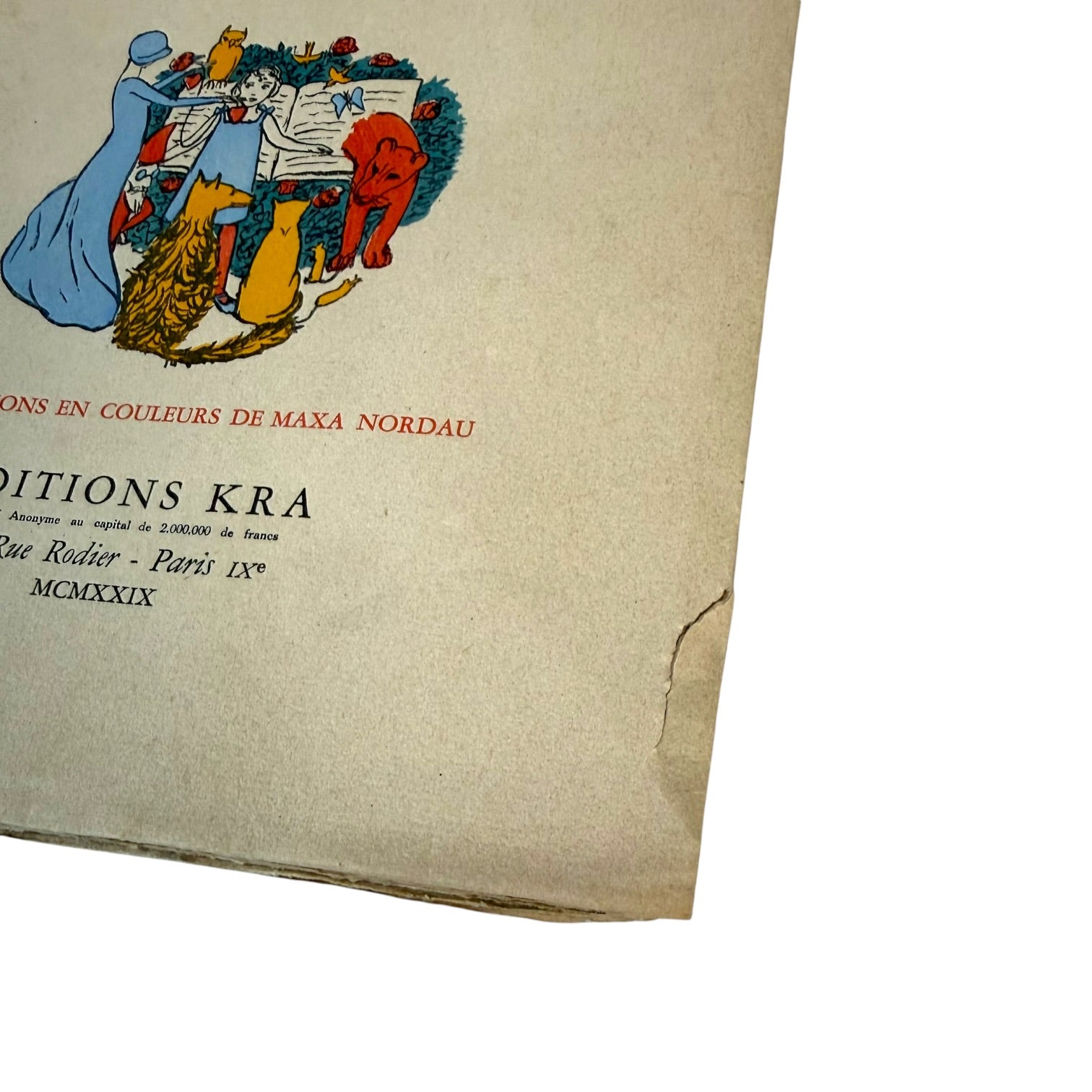 Libro Contes pour Maxa del año 1929