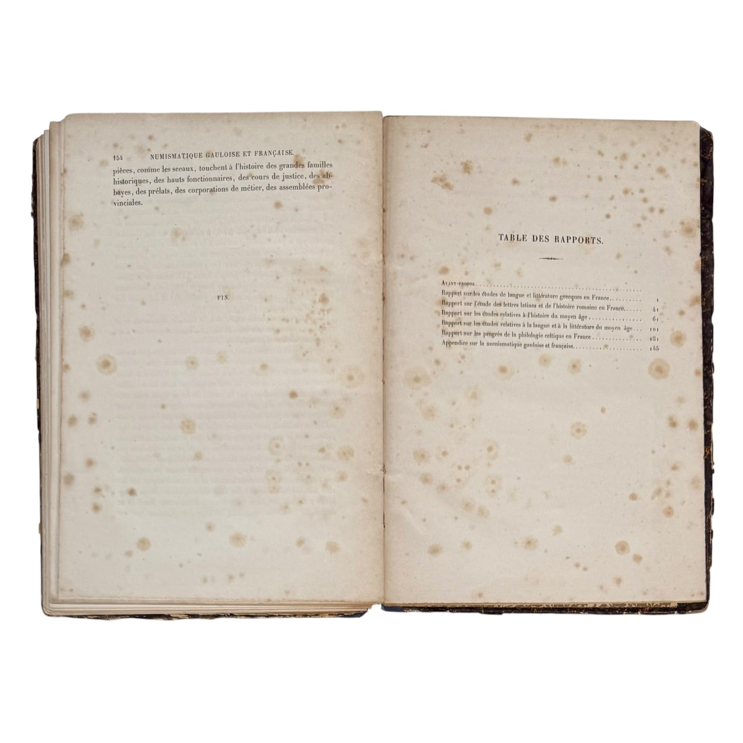 Libro Recueil de Rapports Francés de 1868