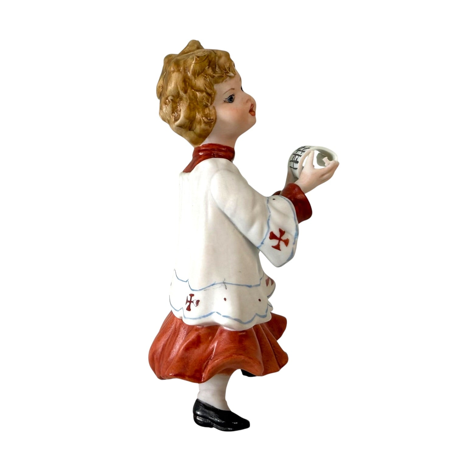 Vintage italienisches Capodimonte Porzellan Ministranten-Set
