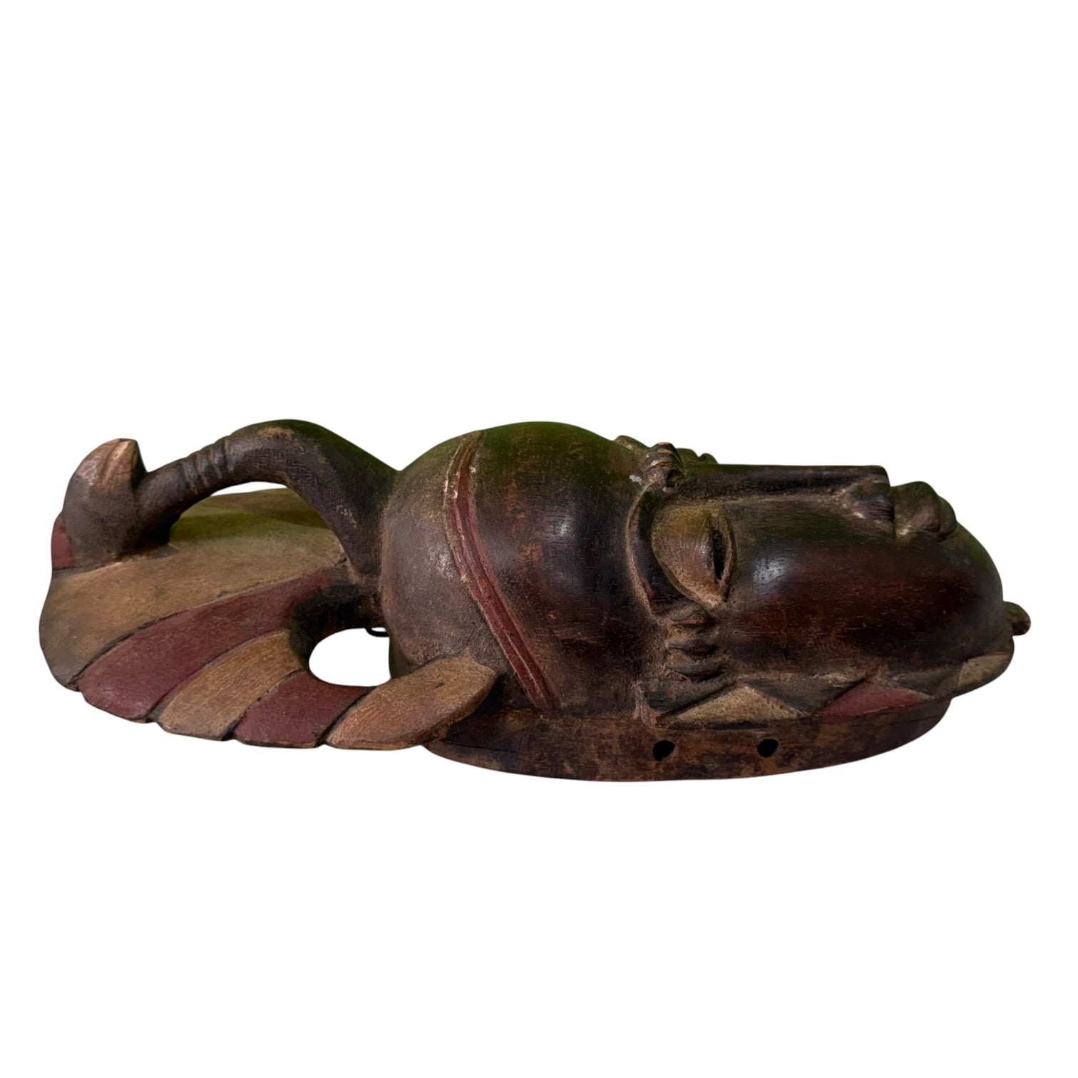 Pareja de máscaras tribales Guro Africanas vintage