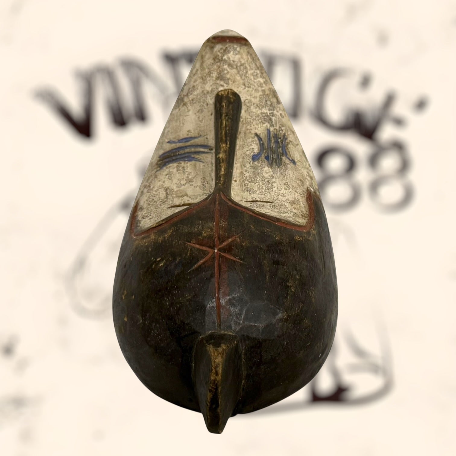 Máscara tribal Ngil Africana vintage