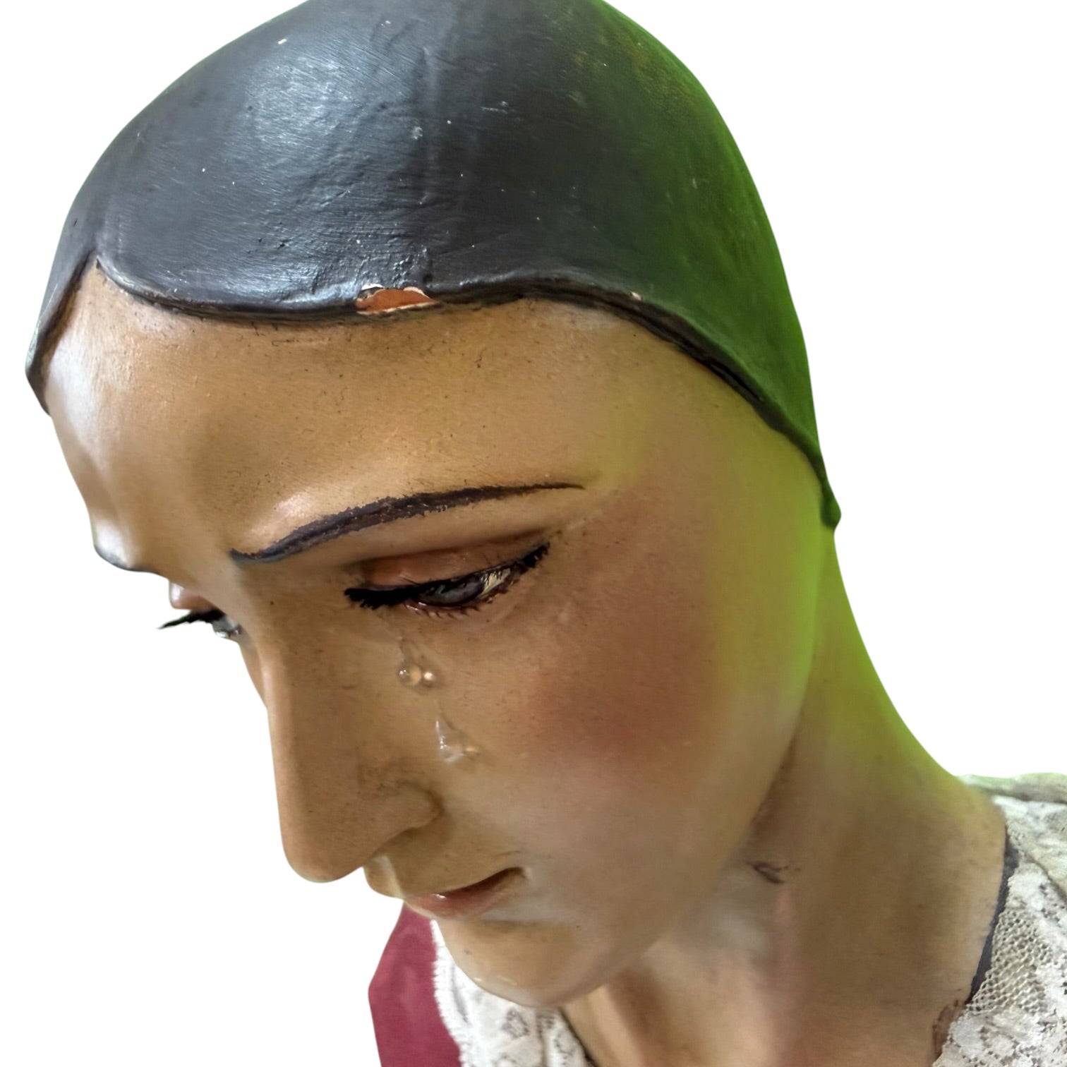 Virgen de vestir de terracota policromada de J. M. De la Rosa