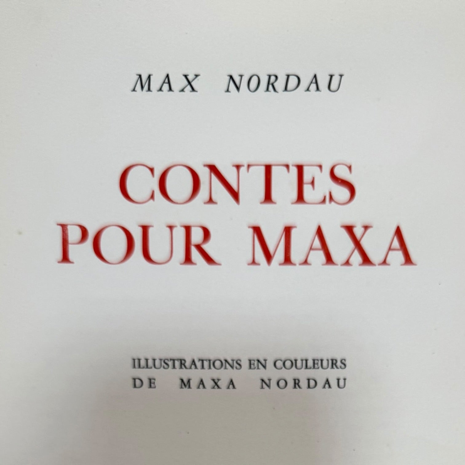 Libro Contes pour Maxa del año 1929