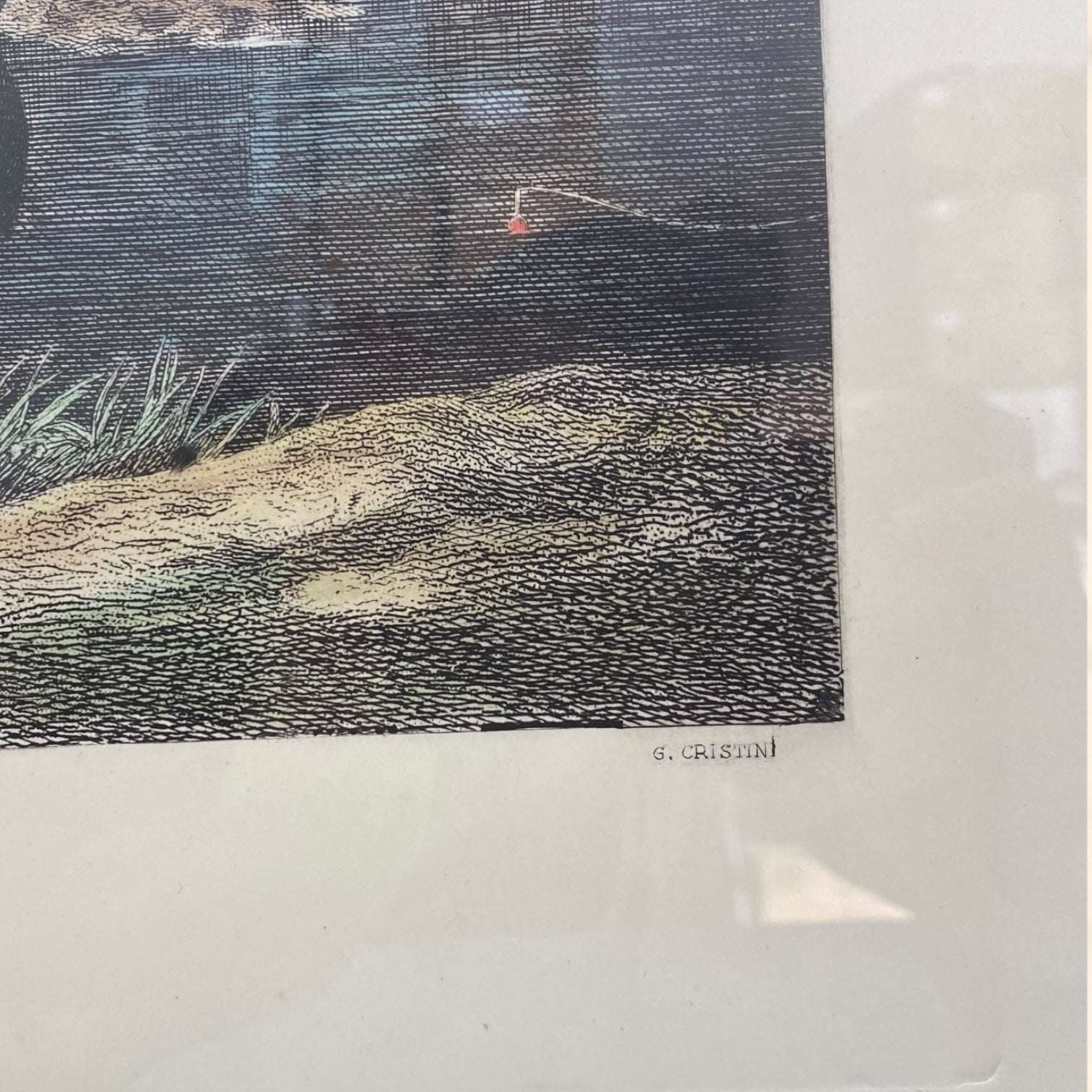 Grabado de la obra La Pêche de Edmond Rudaux