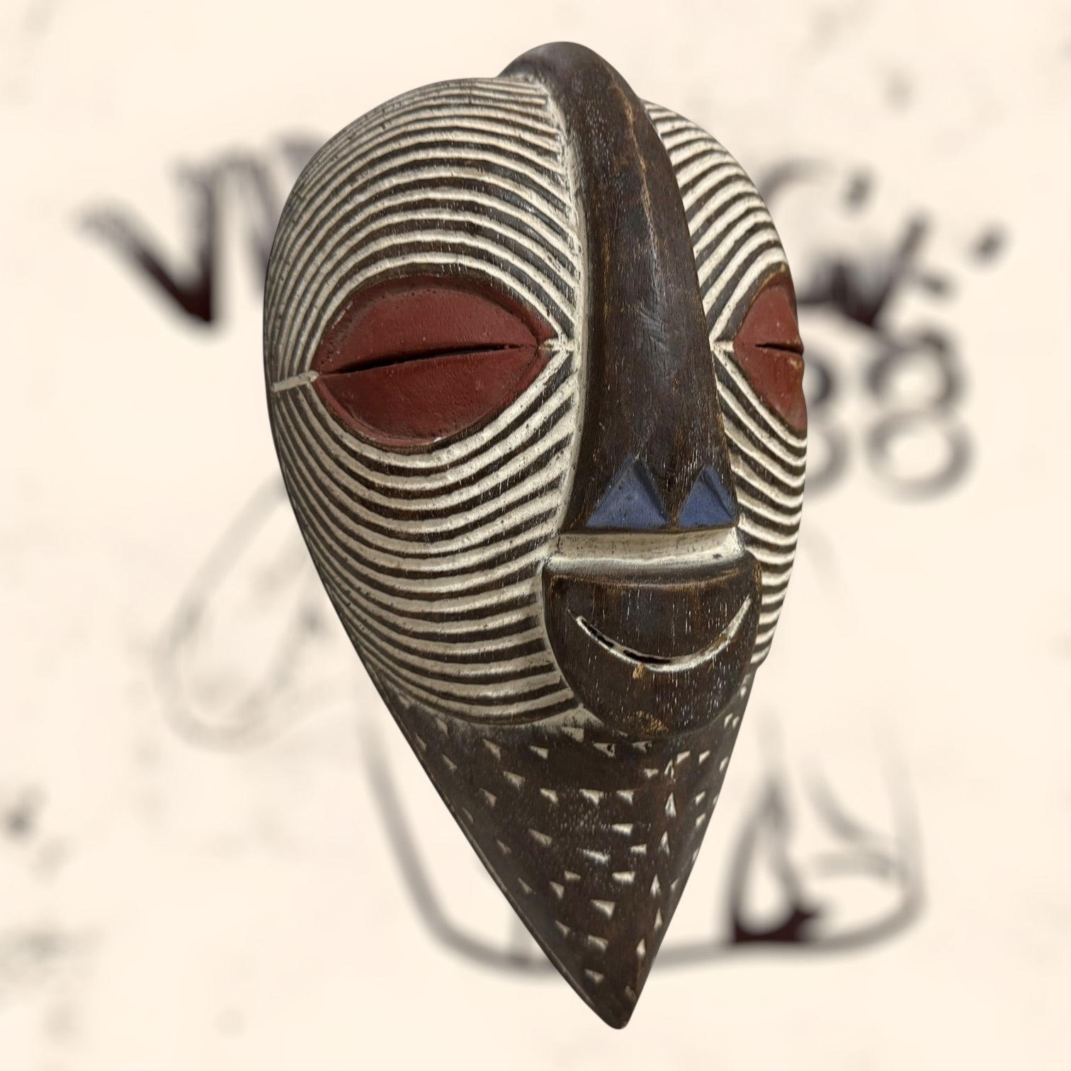 Máscara tribal Songye Africana vintage